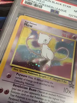 Pokemon TCG #9 Mew Holo Black Star Promo Vintage Card PSA 8 W/ SWIRL - Image 3
