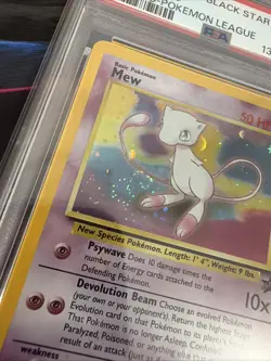Pokemon TCG #9 Mew Holo Black Star Promo Vintage Card PSA 8 W/ SWIRL - Image 4