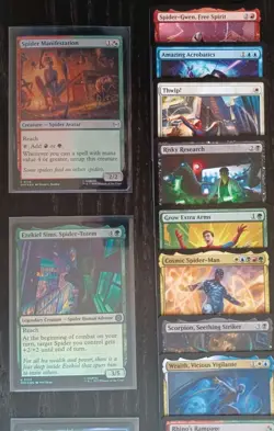 MTG Magic the Gathering- Spiderman LOT (60+) TCG Cards- Foils & Commons LOOK! - Image 2