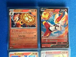 Cinderace V Shining Fates+Cinderace+Raboot RevHolo+Scorbunny 4-card lot - PWE - Image 3