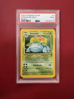 Venusaur 18/130 Holo Rare Base Set 2 Pokemon Card PSA 9 Mint New Cert - Image 1