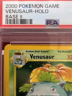 Venusaur 18/130 Holo Rare Base Set 2 Pokemon Card PSA 9 Mint New Cert - Image 3