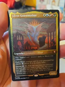 MTG - Commander Masters - Sliver Gravemother (Foil Etched) - THICK Card Display - Image 1