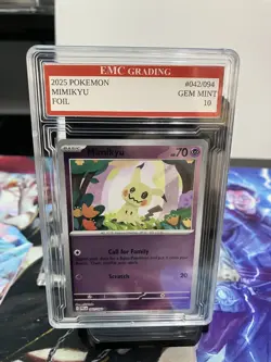 MIMIKYU #042/094 FOIL Pokemon 2025 Card GRADED 10 MINT TCG CCG - Image 1