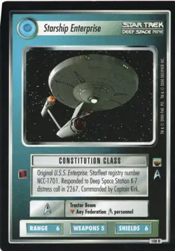 Star Trek The Trouble With Tribbles Starship Enterprise CCG BB Card Never Played - Image 1