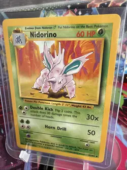 Pokemon TCG Nidorino Base Set Unlimited Uncommon Card 37/102 NM Never Played! - Image 1
