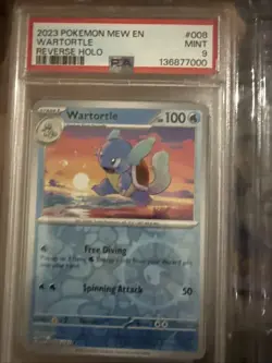 Wartortle 008/165 Sv: Scarlet & Violet 151 Reverse Holo PSA 9 Mint Pokemon Card - Image 1