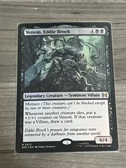 MTG Spider-Man M0012 Venom, Eddie Brock #12 FOIL - Image 1