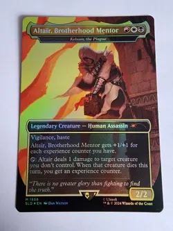 Altair, Brotherhood Mentor - Kelsien, the Plague (Rainbow Foil) Secret Lair Drop - Image 1