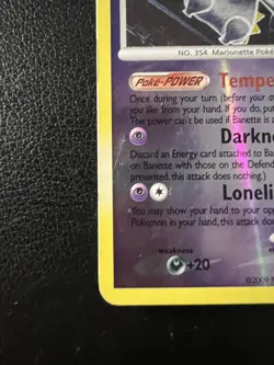 Pokemon Platinum Banette Reverse Holo Card 19/127 2009 LP - Image 3
