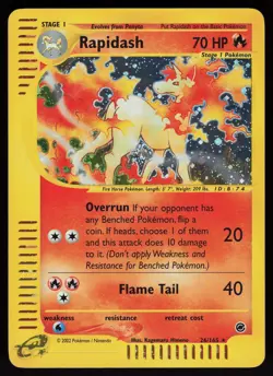 Rapidash 26/165 Rare Expedition Base Set Holo Pokemon - Image 1