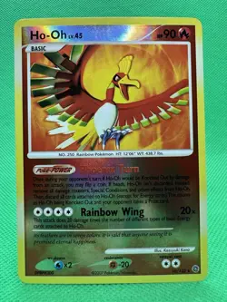Pokemon TCG Ho-Oh Secret Wonders 10/132 Reverse Holo Holo Rare Card 2007 Edition - Image 1