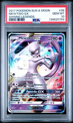 Pokemon Mewtwo GX 39/73 Shining Legends PSA 10 - Image 1