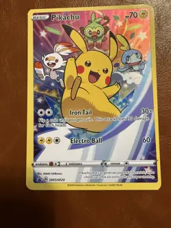 Pokemon Pikachu SWSH020 Sword Shield Promo Figure Full Art Card Collection Psa 7 - Image 1