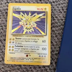 Pokemon TCG Base Set Zapdos Holo Rare Card 16/102 Italian 1999 - Image 1