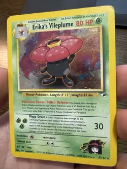 Erika's Vileplume - 5/132 - Pokemon Gym Heroes Unlimited Holo Rare Card MP-HP - Image 2