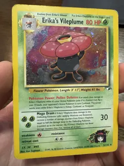 Erika's Vileplume - 5/132 - Pokemon Gym Heroes Unlimited Holo Rare Card MP-HP - Image 3