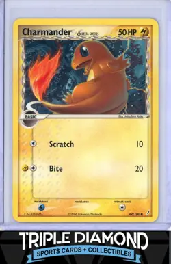 2006 Pokemon EX Crystal Guardians #49/100 Charmander Delta Species F615 - Image 1