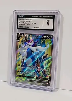 Hisuian Samurott V 176/18 Astral Radiance Ultra Rare Holo Pokemon Card CGC 9 - Image 1
