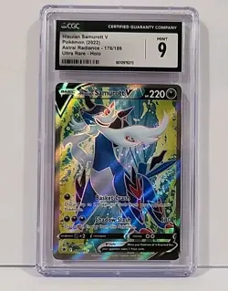 Hisuian Samurott V 176/18 Astral Radiance Ultra Rare Holo Pokemon Card CGC 9 - Image 4
