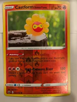 Castform Sunny Form 022/198 Chilling Reign Pokemon Reverse Holo Foil Rare Nice! - Image 1