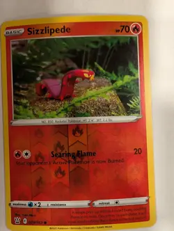 Sizzlipede 029/163 Battle Styles Reverse Pokemon Holo Foil Nice! - Image 1