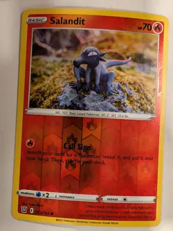 Salandit 027/163 Battle Styles Reverse Pokemon Holo Foil Nice! - Image 1