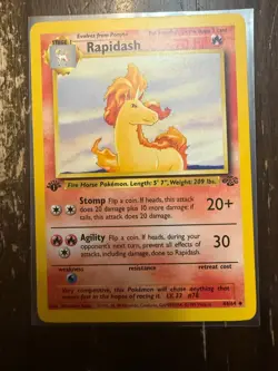 Pokemon TCG Rapidash Jungle 1st Edition Uncommon Card 44/64 VLP Matt - Image 1