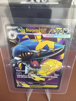 Pokemon Mega Sharpedo EX Me02 Phantasmal Flames 113/094 Holo Ultra Rare 330HP - Image 1