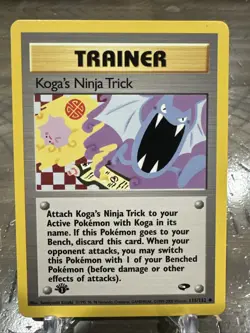 Koga’s Ninja Trick 1st Edition Gym Challenge 115/132 WOTC Vintage Pokemon - Image 1