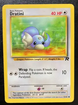 Dratini 53/82 Pokemon Team Rocket Unlimited Common TCG LP - Image 1