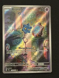 Bronzor # 170/162 Illustration Rare Pokemon Temporal Forces 2024 NM - Image 1