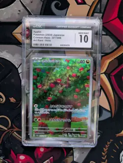 Pokemon Applin 077/066 2024 Crimson Haze Art Rare Holo Japanese CGC 10 Gem Mint - Image 1