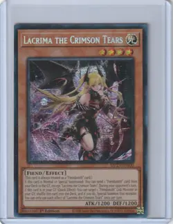 Yugioh MP25-EN100 Lacrima the Crimson Tears - Prismatic Secret Rare 1st edition - Image 1