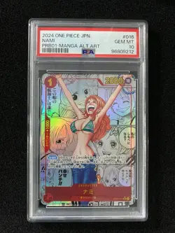 2024 ONE PIECE JPN PRB01-PREMIUM BOOSTER MANGA ALT ART #016 NAMI PSA 10 #1 ER26 - Image 1