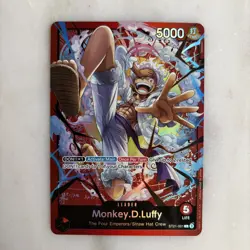 • Monkey.D.Luffy • ST21-001 Leader EX: Gear 5 One Piece TCG English D - Image 1