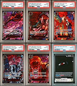 One Piece OP13 God Demon Pack Red Parallel FIVE ELDERS & IMU Sequential PSA 10 - Image 1
