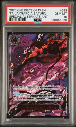 One Piece OP13 God Demon Pack Red Parallel FIVE ELDERS & IMU Sequential PSA 10 - Image 2