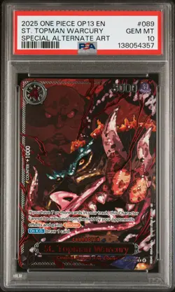 One Piece OP13 God Demon Pack Red Parallel FIVE ELDERS & IMU Sequential PSA 10 - Image 3