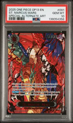 One Piece OP13 God Demon Pack Red Parallel FIVE ELDERS & IMU Sequential PSA 10 - Image 4