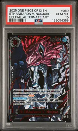 One Piece OP13 God Demon Pack Red Parallel FIVE ELDERS & IMU Sequential PSA 10 - Image 5