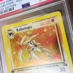 Kabutops 9/62 FOSSIL Graded Pokemon Card - PSA 8 Near Mint, 1st Edition - Image 3