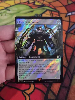 T-45 Power Armor (Extended Art) (Surge Foil) Fallout MTG NM - Image 1