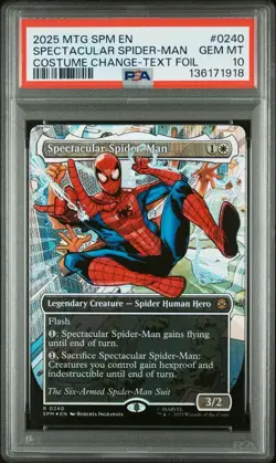 PSA 10 GM Magic the Gathering Spectacular Spider-Man Textured Foil 0240 Marvel - Image 1