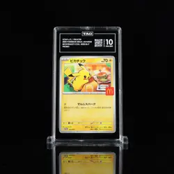 2025 Pokemon Mega Japanese McDonald's Collection Promo Pikachu TAG 10 (987) - Image 1