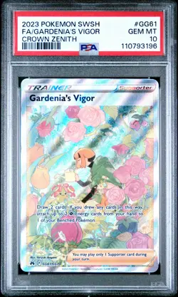 2023 Pokemon SWSH #GG61 Fa/Gardenia'S Vigor Crown Zenith PSA 10 - Image 1