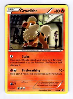 Growlithe (10) Next Destinies #10 (2012) Common NM Pokemon - Image 1