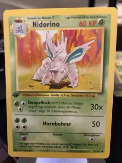1999 Pokemon 1st Edition German Nidorino Never Played No. 37 *24 - Image 1