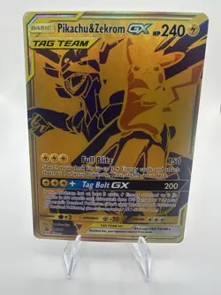 Pikachu & Zekrom GX Tag Team SM248 Promo Sun & Moon Pokemon 2021 NM - Image 1