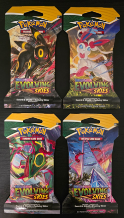 Pokemon Evolving Skies Sleeved Booster Pack Complete Art Set - 3 Sets Available! - Image 1